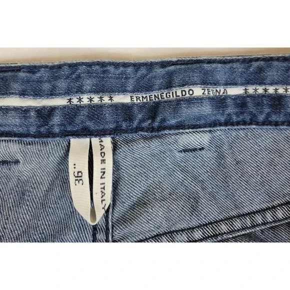 Ermenegildo Zegna Mens Straight Leg Jeans Blue Denim Made in Italy Size 35x29 - Picture 4 of 9